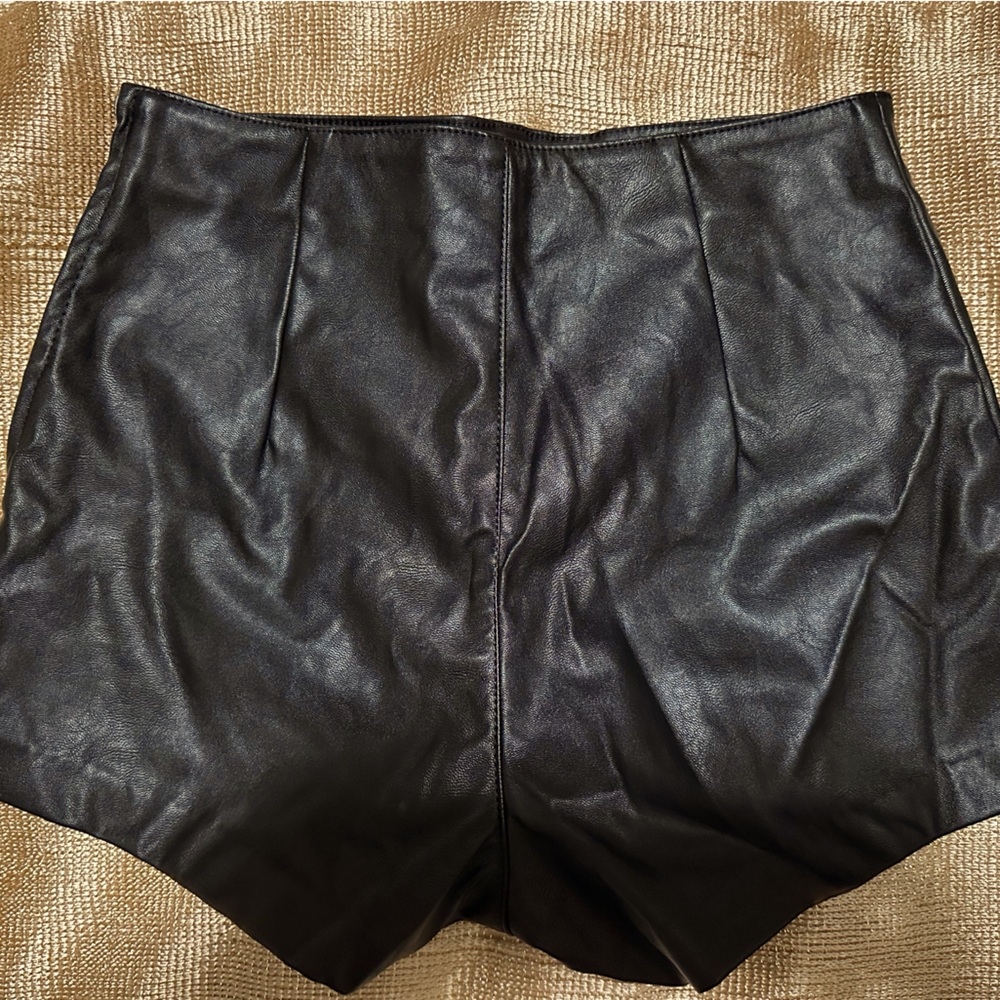 Faux Leather Shorts